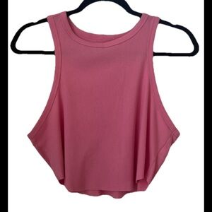 Wild Fable Pink‎ Ribbed Crop Tank Top Size XL (0484)